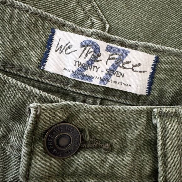 Free People Makai Cut Off Shorts in Olive Green Size 27 - Picture 11 of 13